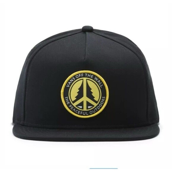 VANS Trippy Outdoors Snapback Cap Hat OS Off the Wall Black RARE - Picture 7 of 8